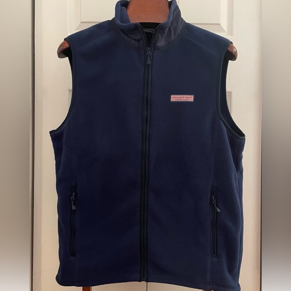 Navy Fleece Vest by Vineyard Vines Sz M